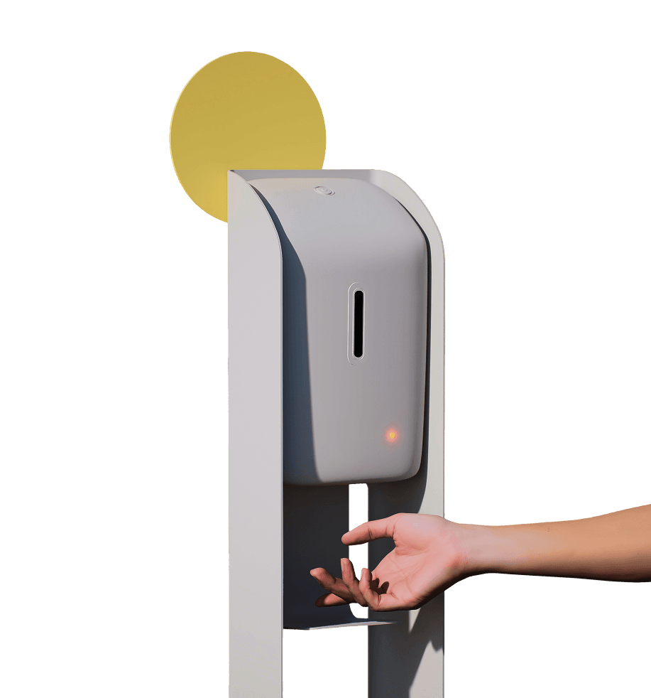 iDro Sun Dispensadores - Mano aplicando crema